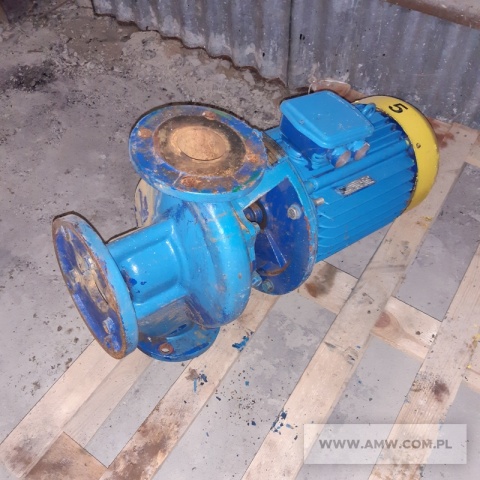 Pompa wirowa liniowa do wody (typ: 65TP200WMG-24, moc: 10 kW, wydajność: 43 m3/h, 2910 obr/min) 